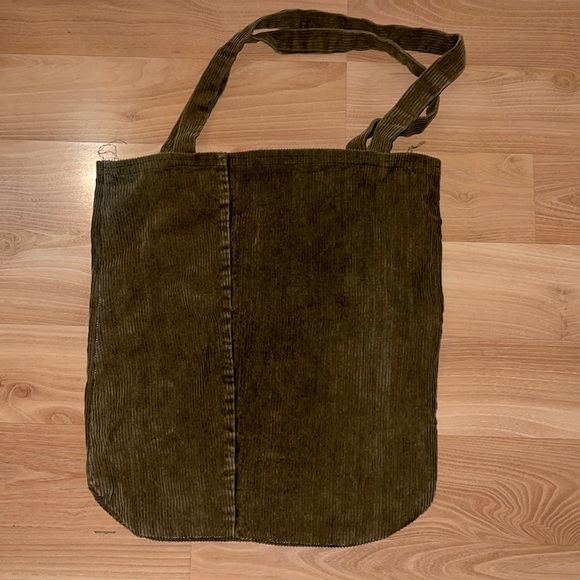 None Handbags - ✌️Hunter dark Green handmade Corduroy Shoulder tote Bag 13"x15"